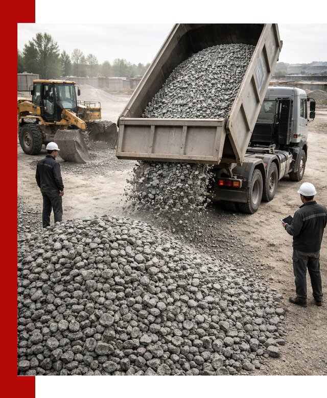 Доставка гранитного щебня фракции 20-40 в Кореновске