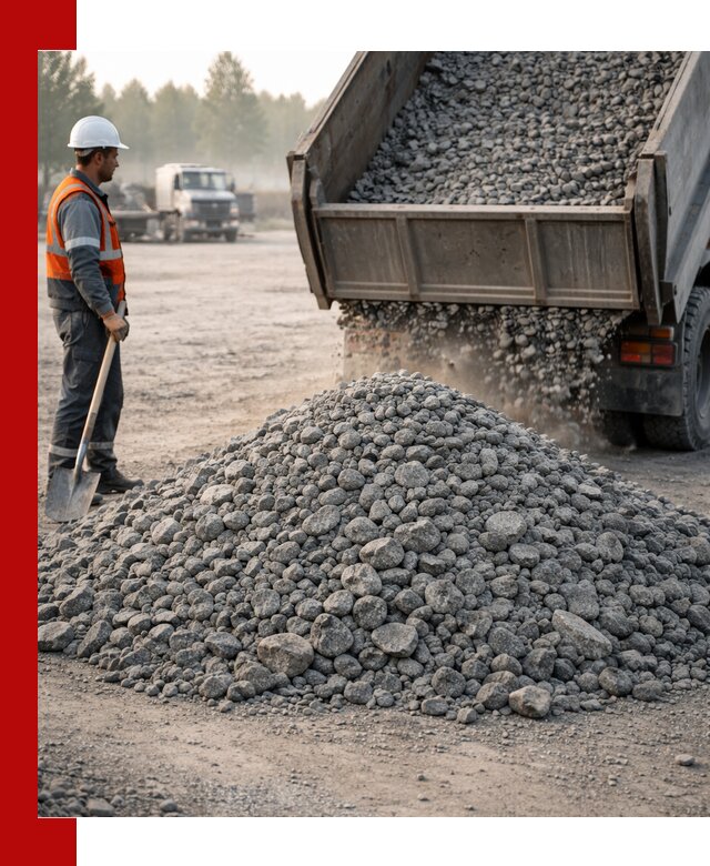 Гранитный щебень фракции 100–201 для строительства в Кореновске