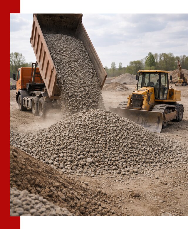 Доставка гравийного щебня фракции 40-70 в Кореновске