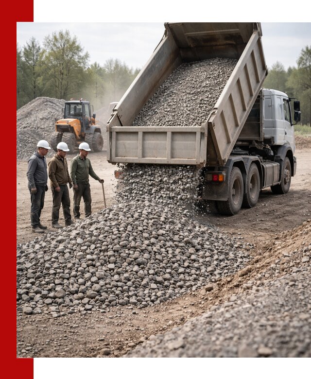 Доставка гравийного щебня фракции 70-120 в Кореновске