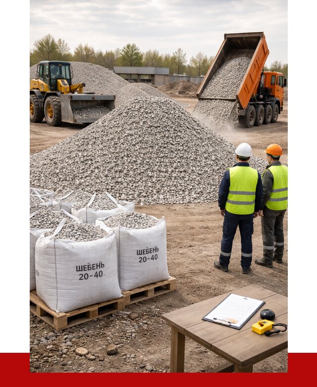 Известняковый щебень 20-40 в Кореновске от 2176 р. ПРОНЕРУДКнв