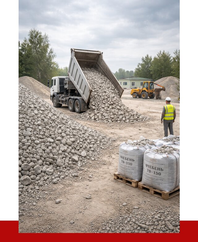 Известняковый щебень фракция 70-150 в Кореновске от 1296 р. | ПРОНЕРУДКнв