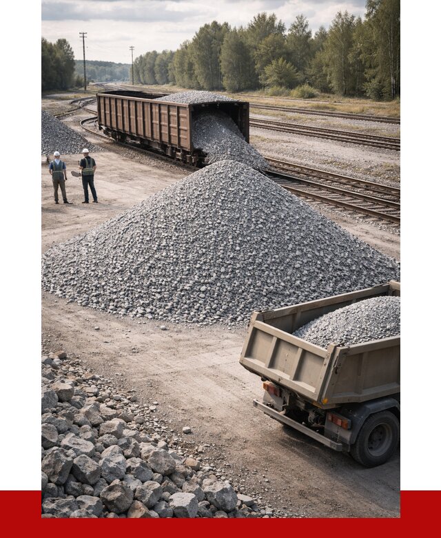 Железнодорожный щебень 20-60 в Кореновске от 1762 р. | ПРОНЕРУДКнв