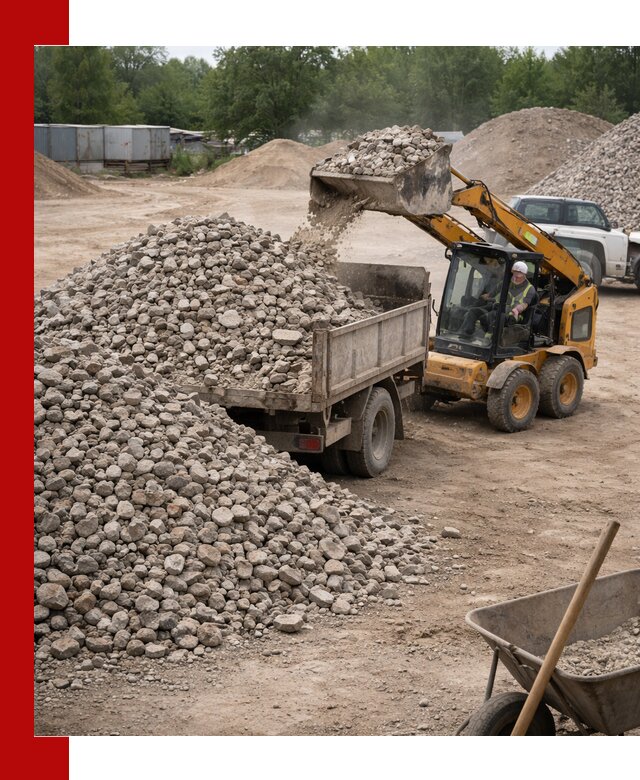 Доставка вторичного щебня в Кореновске для строительных работ