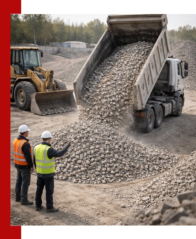 Вторичный щебень фракция 40–70 доставка в Кореновске