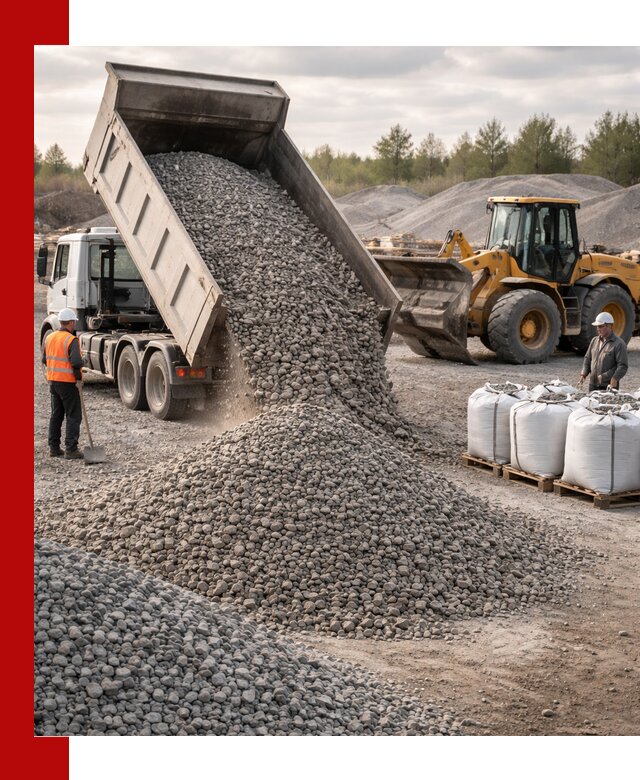 Бетонный щебень фракция 5–20 с доставкой в Кореновске