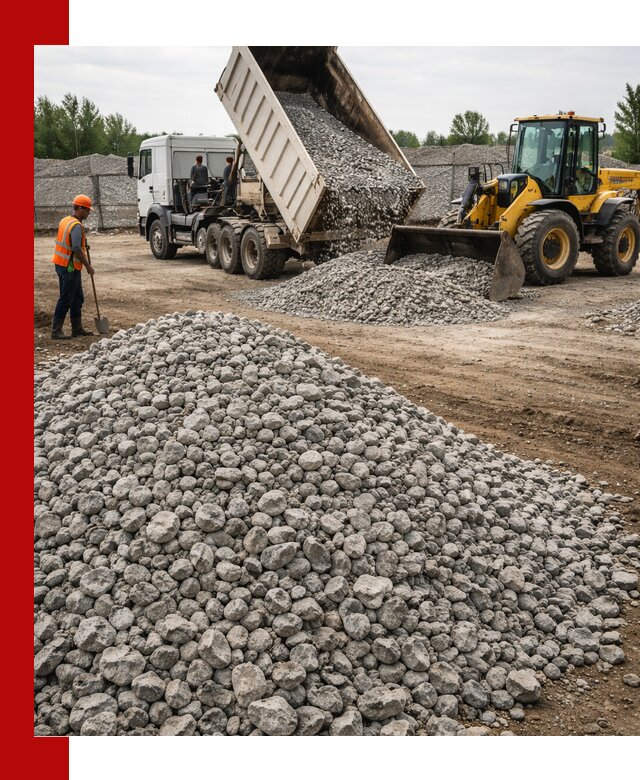 Доставка бетонного щебня фракции 40-70 в Кореновске