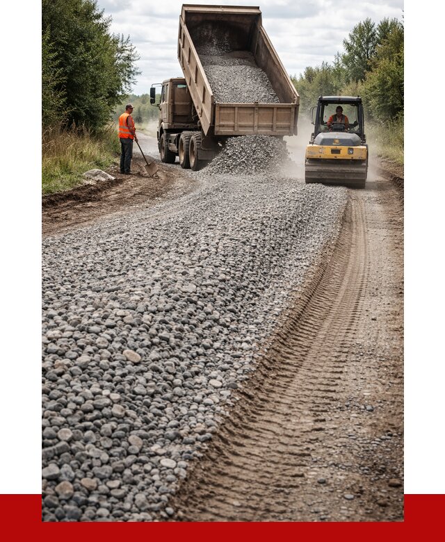 Щебень для отсыпки дороги в Кореновске от 2798 р. ПРОНЕРУДКнв