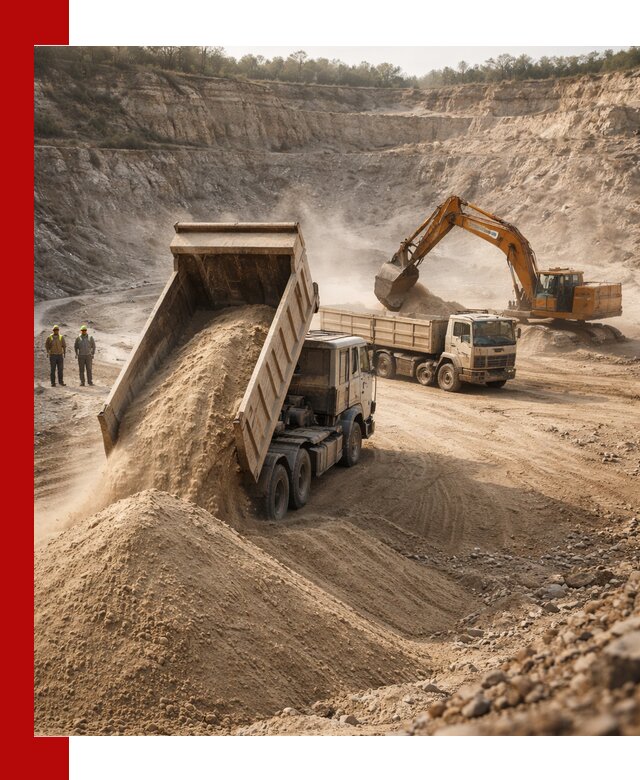 Карьерный песок навалом с доставкой в Кореновске