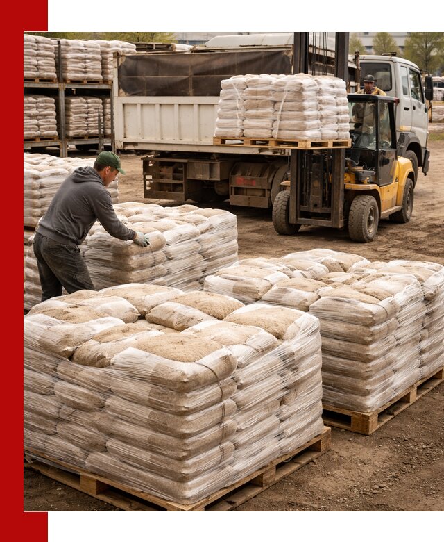 Карьерный песок в мешках с доставкой в Кореновске