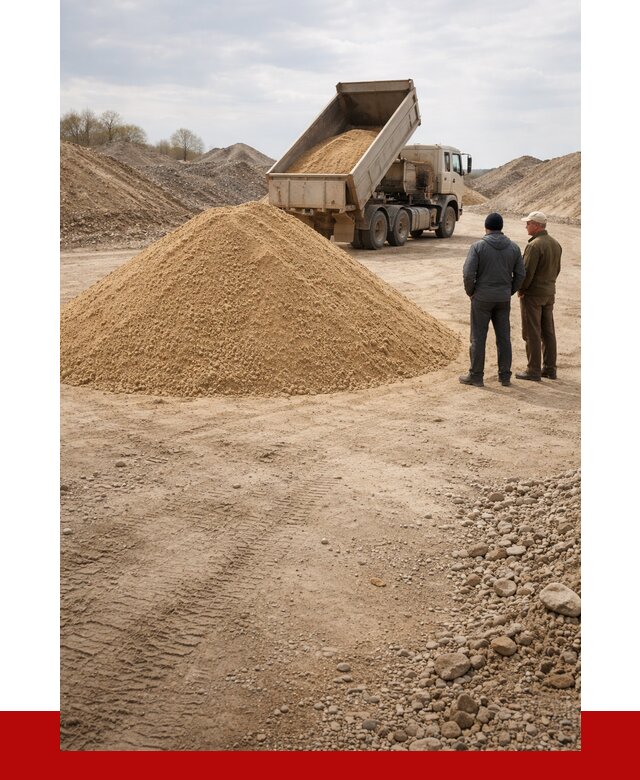 Карьерный песок крупнозернистый в Кореновске от 8809 р | ПРОНЕРУДКнв