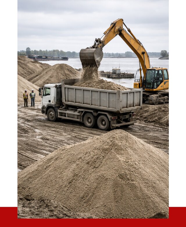 Купить речной песок навалом в Кореновске от 1866 р., ПРОНЕРУДКнв
