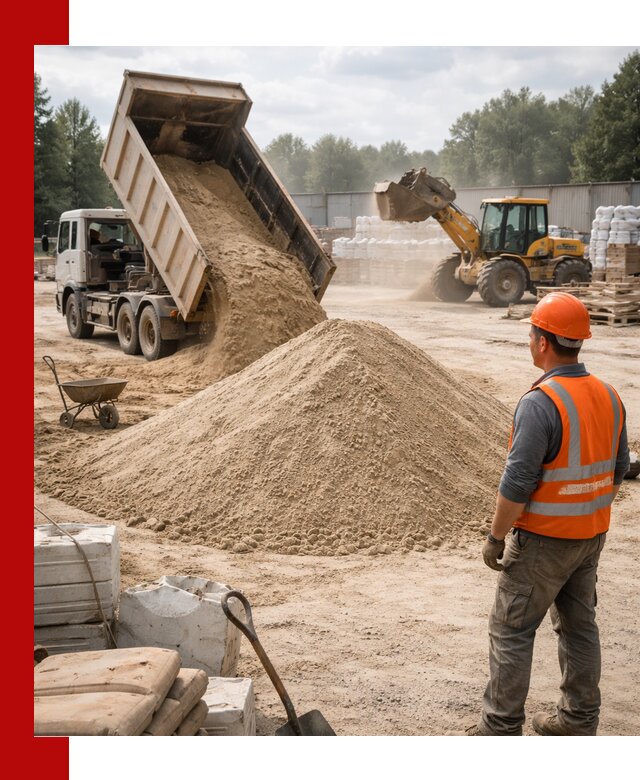 Доставка строительного песка с самосвалом в Кореновске