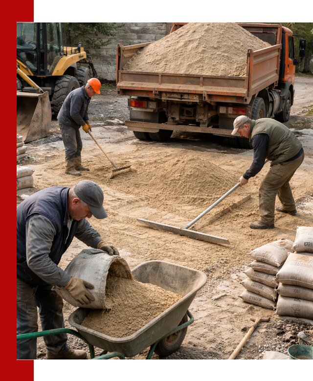 Поставка песка для стяжки в Кореновске с быстрой доставкой