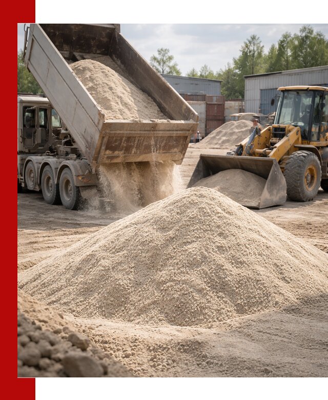 Кварцевый песок с доставкой в Кореновске для строительных работ