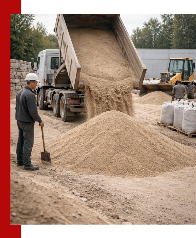 Кварцевый песок фракция 0–3 мм с доставкой в Кореновске