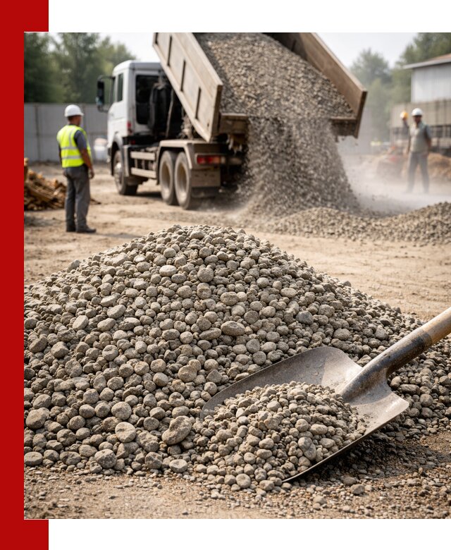 Доставка гравия фракции 20-40 в Кореновске с самосвалами