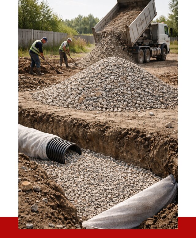 Гравий для дренажа в Кореновске от 2280 р., доставка ПРОНЕРУДКнв