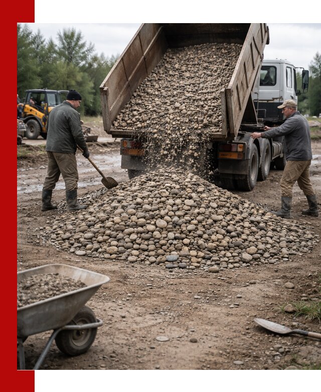 Доставка гальки речной оптом и в розницу в Кореновске