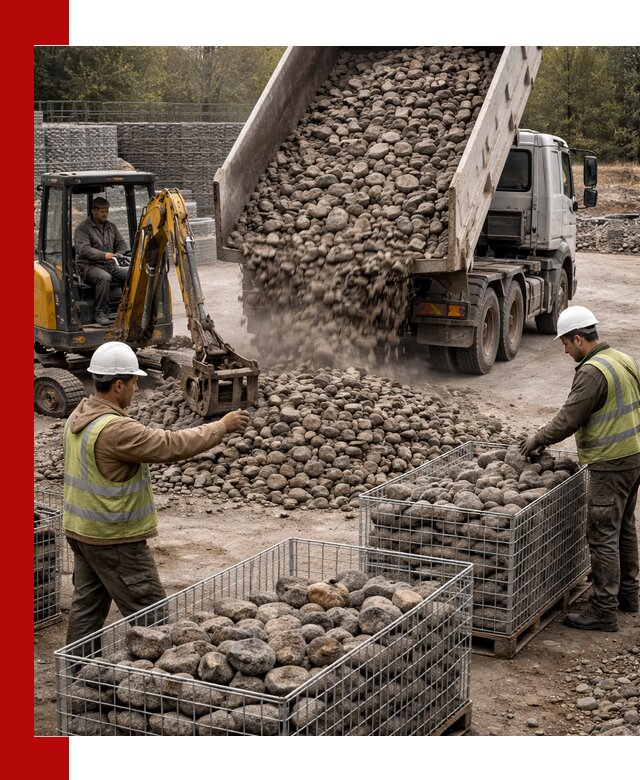 Камень для габионов фракция 100–201 в Кореновске