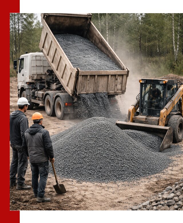 Гранитный отсев 0-5 с доставкой и разгрузкой в Кореновске