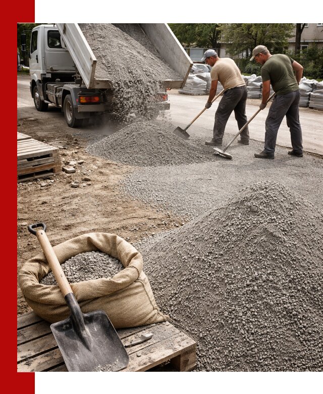 Отсев для тротуарной плитки в Кореновске — доставка и укладка