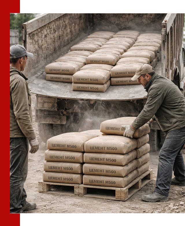 Цемент М500 с доставкой самосвалом в Кореновске