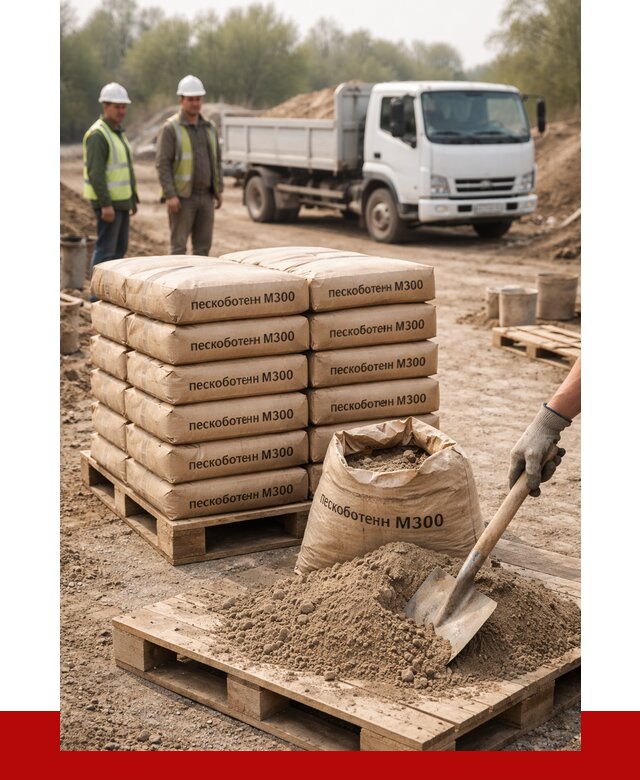 Пескобетон М300 в Кореновске с доставкой от 4819 р. за куб | ПРОНЕРУДКнв