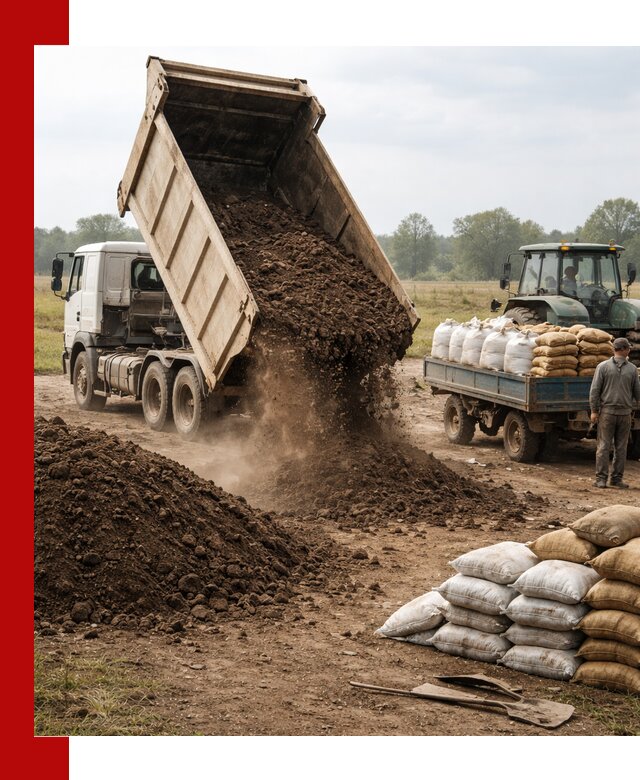 Доставка грунта и удобрений оптом в Кореновске для сельхоз и строительства