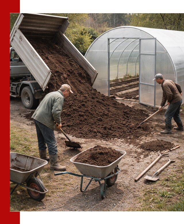 Грунт для теплицы с доставкой в Кореновске — плодородный субстрат под растения