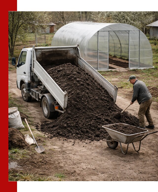 Чернозем для теплицы с доставкой в Кореновске