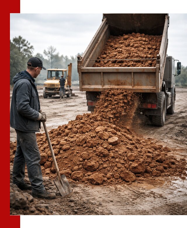 Глина для засыпки в Кореновске с доставкой самосвалами