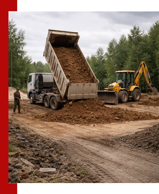 Доставка суглинка самосвалами в Кореновске подсыпка и планировка
