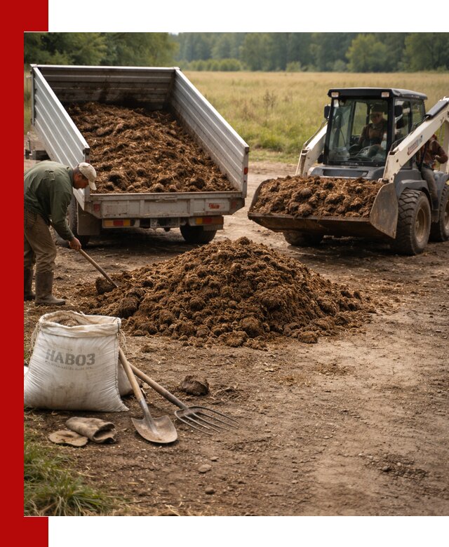 Доставка конского навоза в Кореновске с разгрузкой и доставкой на объект