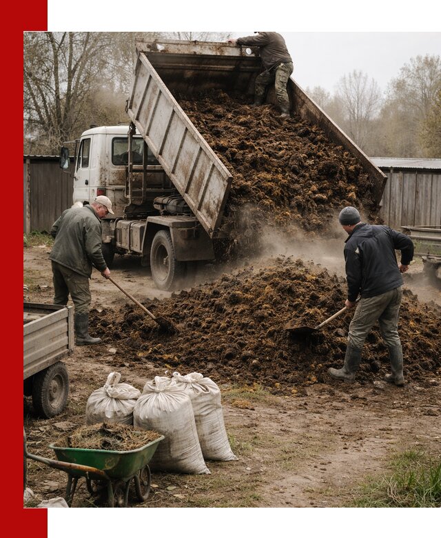 Доставка коровьего навоза самосвалом в Кореновске