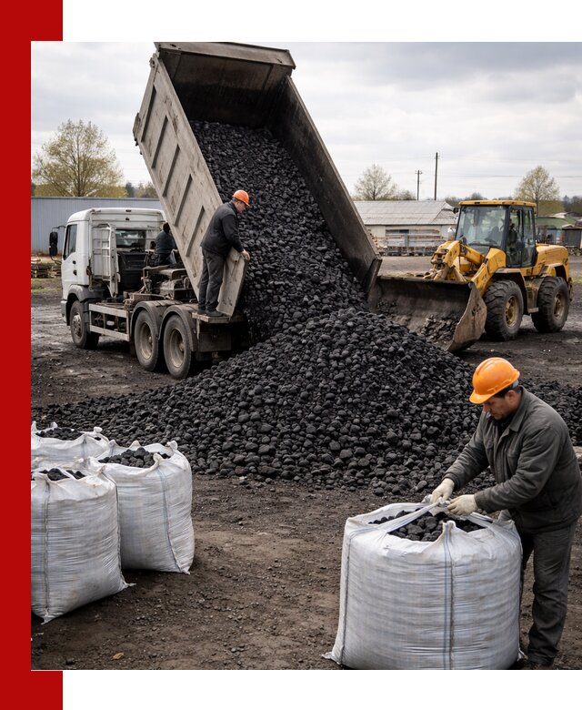 Доставка каменного угля в Кореновске оптом и в розницу