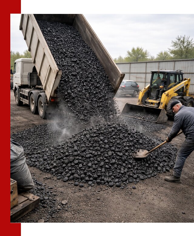 Доставка угля орех в Кореновске оптом и в розницу