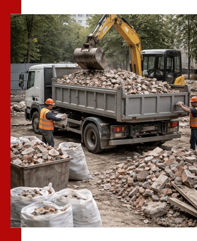 Вывоз строительного мусора в Кореновске с самосвалами и контейнерами