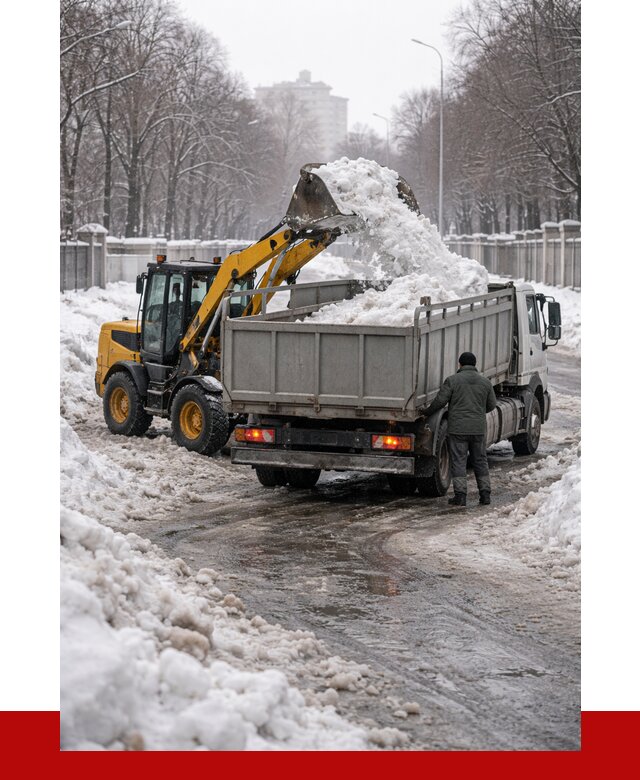 Вывоз снега с погрузкой в Кореновске от 3627 р. ПРОНЕРУДКнв