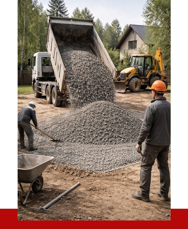 Отсыпка участка щебнем в Кореновске от 6737 р. ПРОНЕРУДКнв