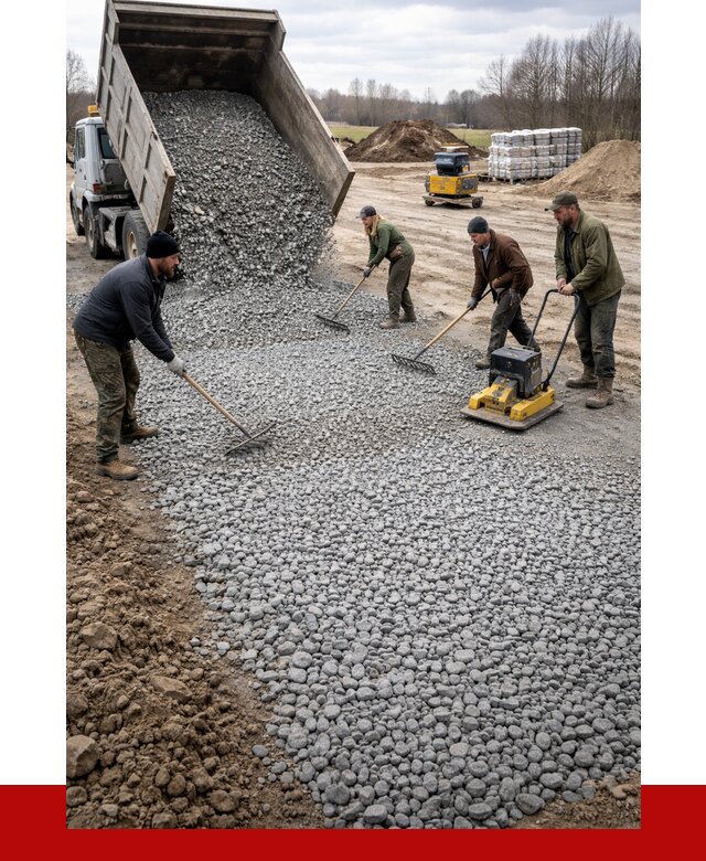 Устройство щебеночной подушки в Кореновске от 4664 р. ПРОНЕРУДКнв